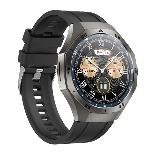 F38 Dual-ear Bluetooth Earphone Smart Watch IP67 Supports Heart Rate Monitoring, Silicone, Leather, Steel