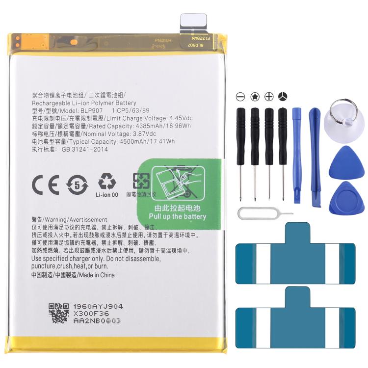 Akku-Ersatz, Für OPPO A5 Pro 5G / F29 Pro BLPB63 6000mAh, Für OPPO Reno13 Pro BLPB43 5800mAh, Für OPPO Reno13 BLPB49 5600mAh, Für OPPO K12X PJT110 BLPA69 5500mAh, Für OPPO Reno12 Pro BLPA63 5000mAh, Für OPPO Reno12 CPH2625 BLPA61 5000mAh