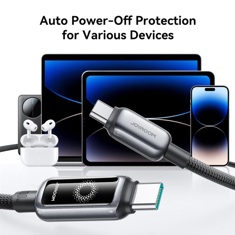 JOYROOM S-A55 StarFlight Series 100W Type-C to Type-C Auto Power-Off Fast Charging Data Cable, Type-C to Type-C