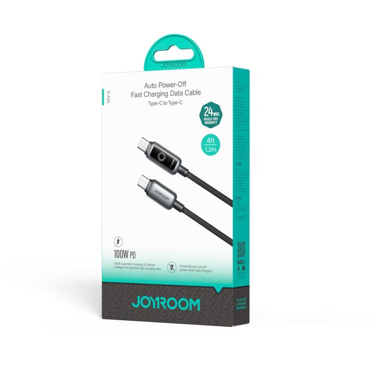 JOYROOM S-A55 StarFlight Series 100W Type-C to Type-C Auto Power-Off Fast Charging Data Cable, Type-C to Type-C