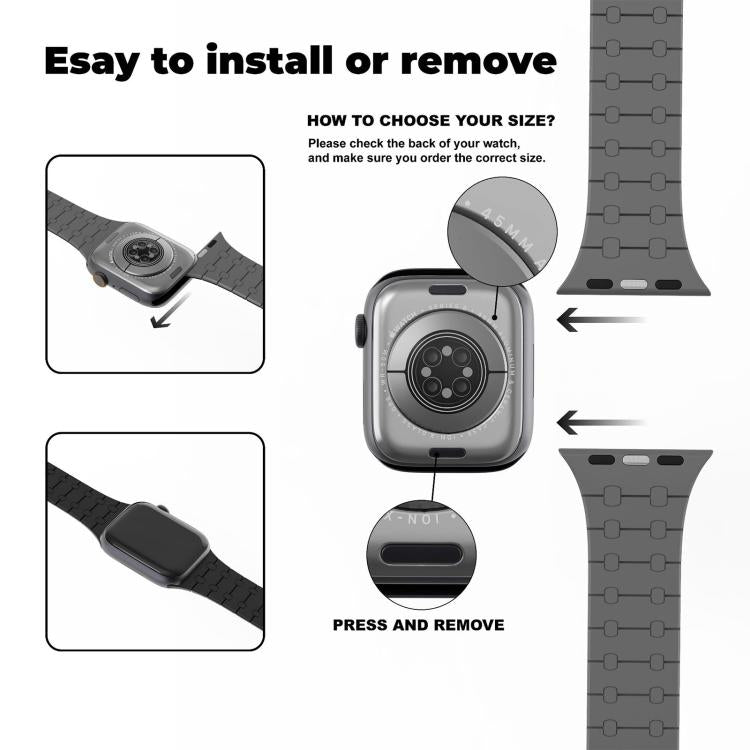 xDfind Contrasting Colors Magnetic Silicone Watch Band