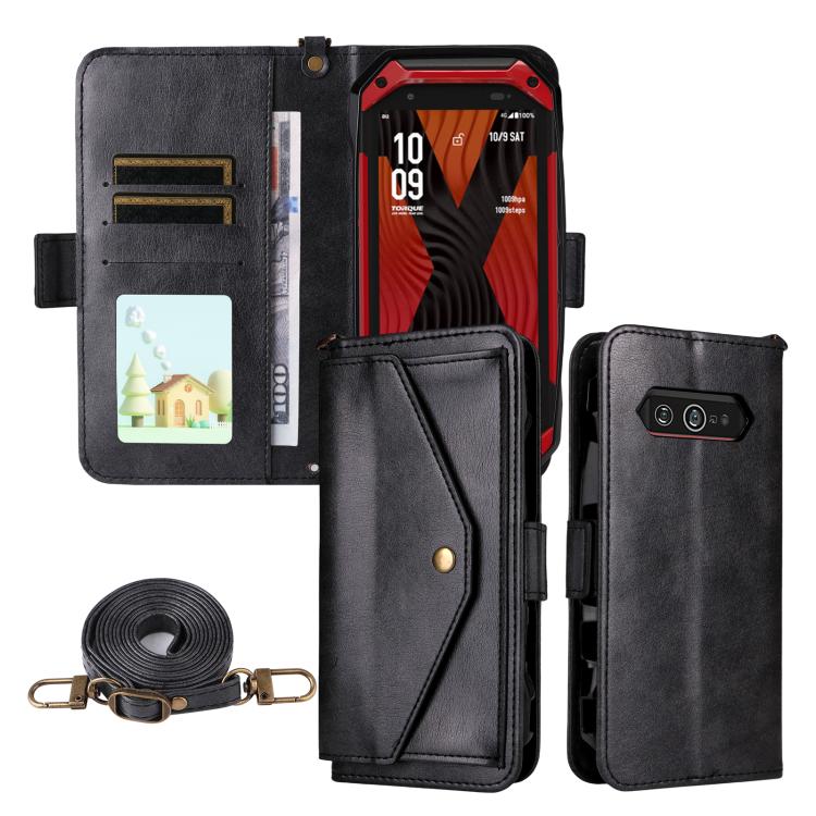 Multi-card Slots Crossbody Cowhide Leather Phone Case