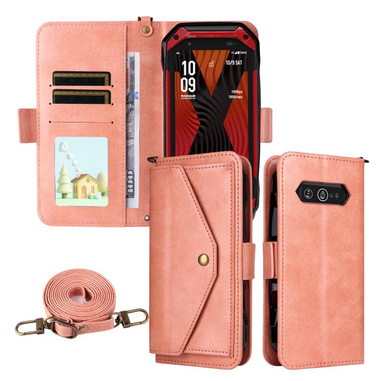 Multi-card Slots Crossbody Cowhide Leather Phone Case