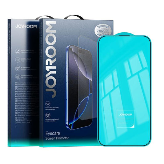 JOYROOM Knight Serie 2.5D Vollbild Farblos Anti-Blaulicht Gehärtetes Glas, Für iPhone 17 Pro Max, Für iPhone 17 Pro, Für iPhone 17, Für iPhone Air