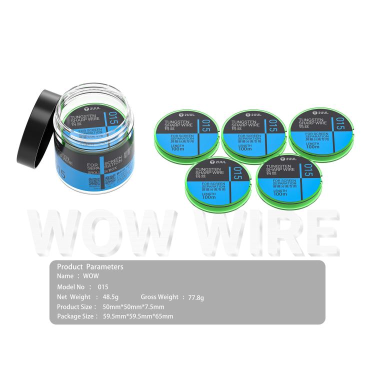 2UUL WS-015 0.015mm 100m Tungsten Sharp Diamond Wire, 2UUL WS-015