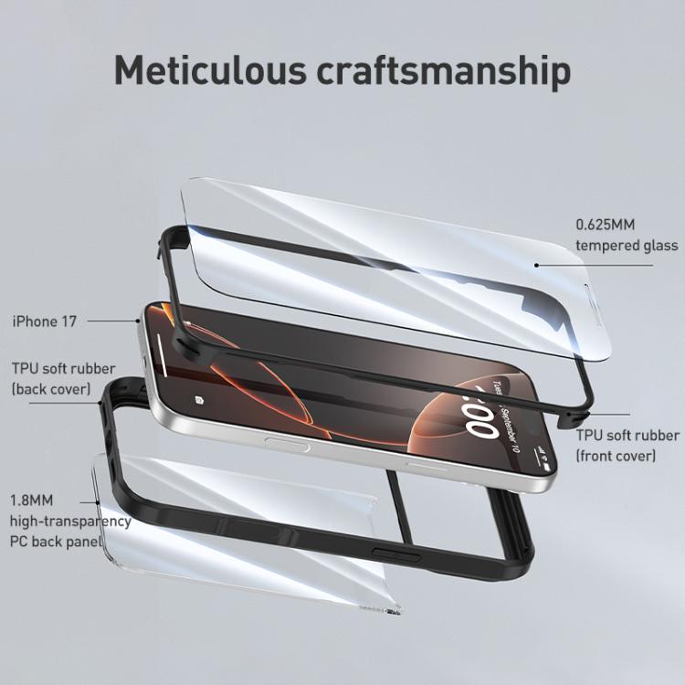 Double-sided Plastic Glass Phone Protective Case, For iPhone 18 Pro / 17 Pro, For iPhone 18 Pro Max / 17 Pro Max, For iPhone 17, For iPhone Air