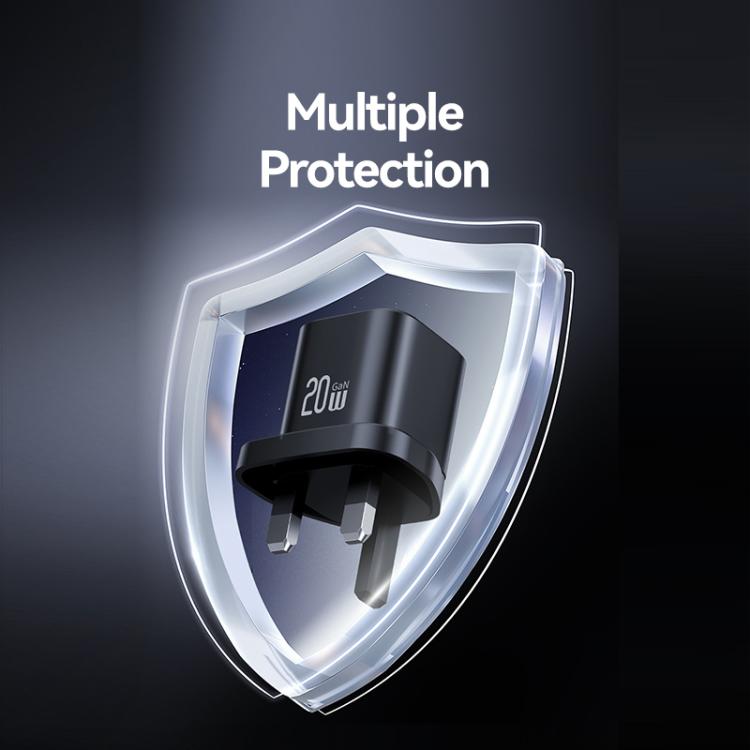 USAMS CC274 20W GaN USB-C / Type-C Port Mini Fast Charger, UK Plug