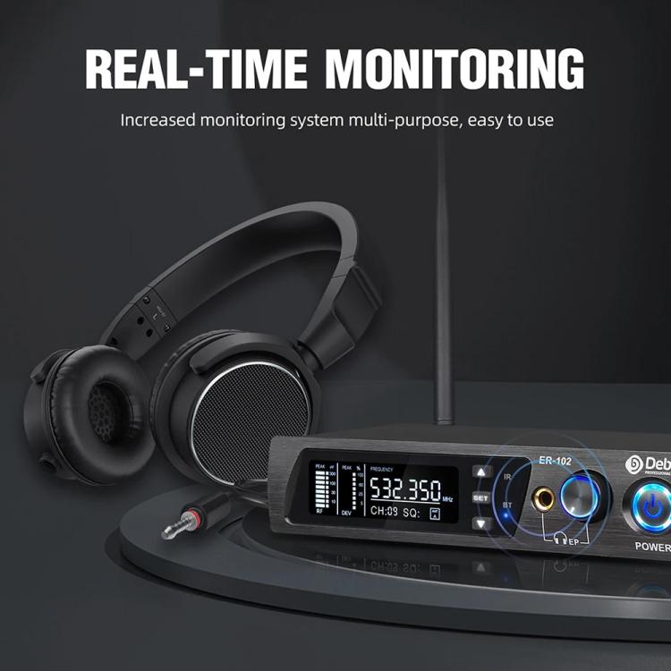 DEBRA ER-102 Professional Stage Wireless Audio Return Monitoring System with One Receiver