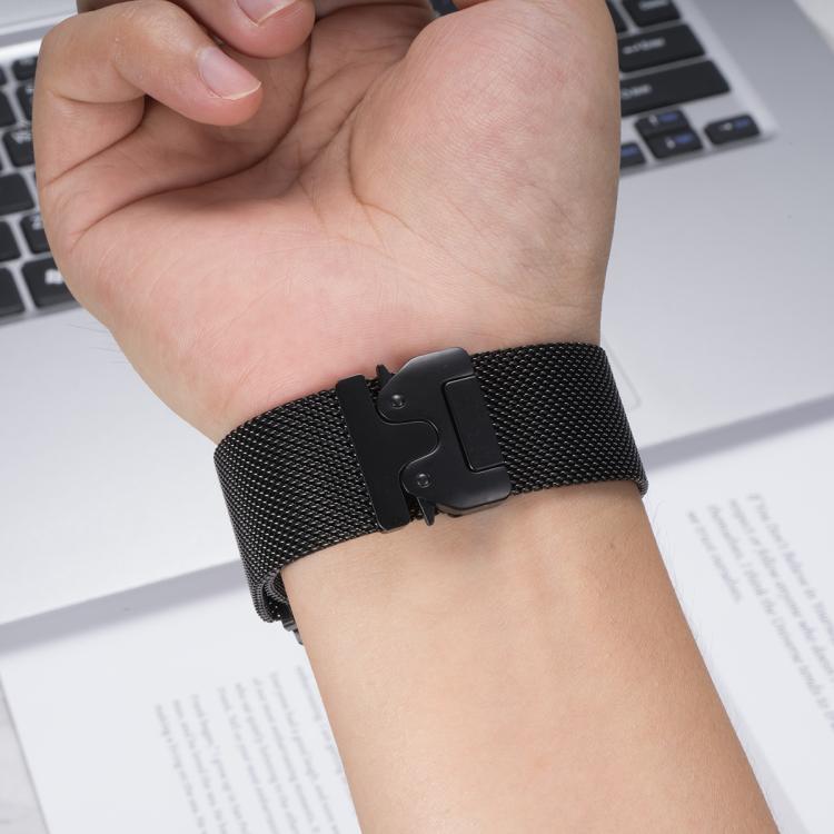 Parachute Snap Buckle Milanese Titanium Alloy Watch Band, For Amazfit T-Rex 3, For Amazfit T-Rex 2, For Amazfit T-Rex Pro