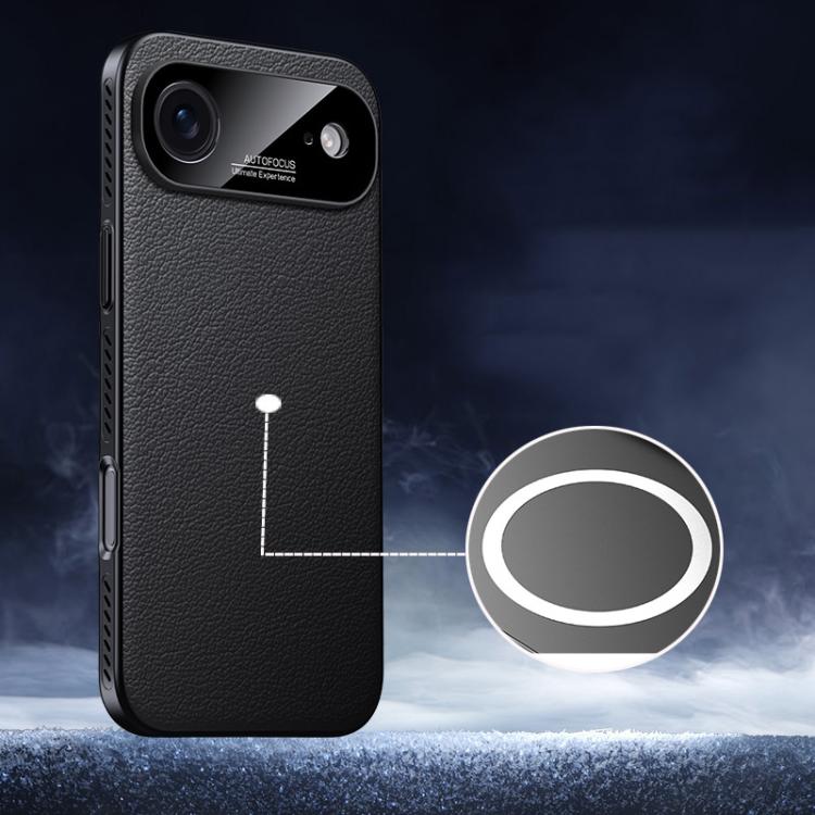 Soft Armor MagSafe Cooling Plain Leather Hybrid PC Phone Case