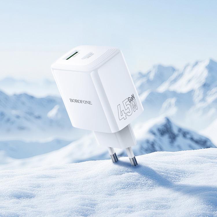 Borofone BN30 Fuente PD45W Type-C + QC3.0 USB Charger, EU Plug