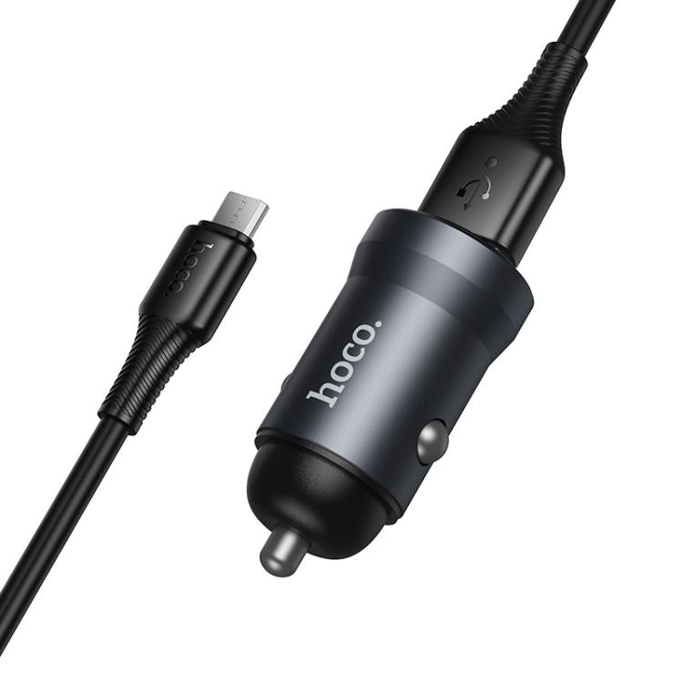 hoco Z62 Energy QC3.0 18W USB-A Single Port Car Charger Set with USB to Micro USB Cable
