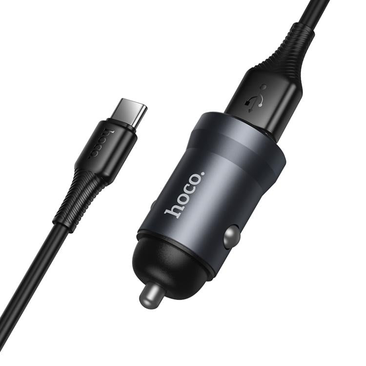 hoco Z62 Energy QC3.0 18W USB-A Single Port Car Charger Set with USB to USB-C / Type-C Cable