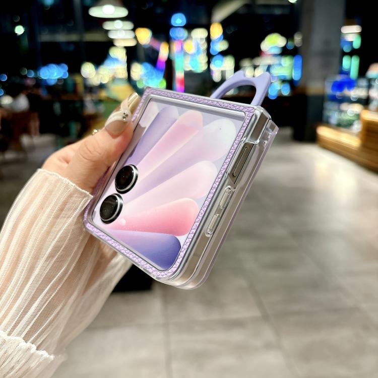 Transparent Frame Jelly PU + PC Phone Case with Ring Holder