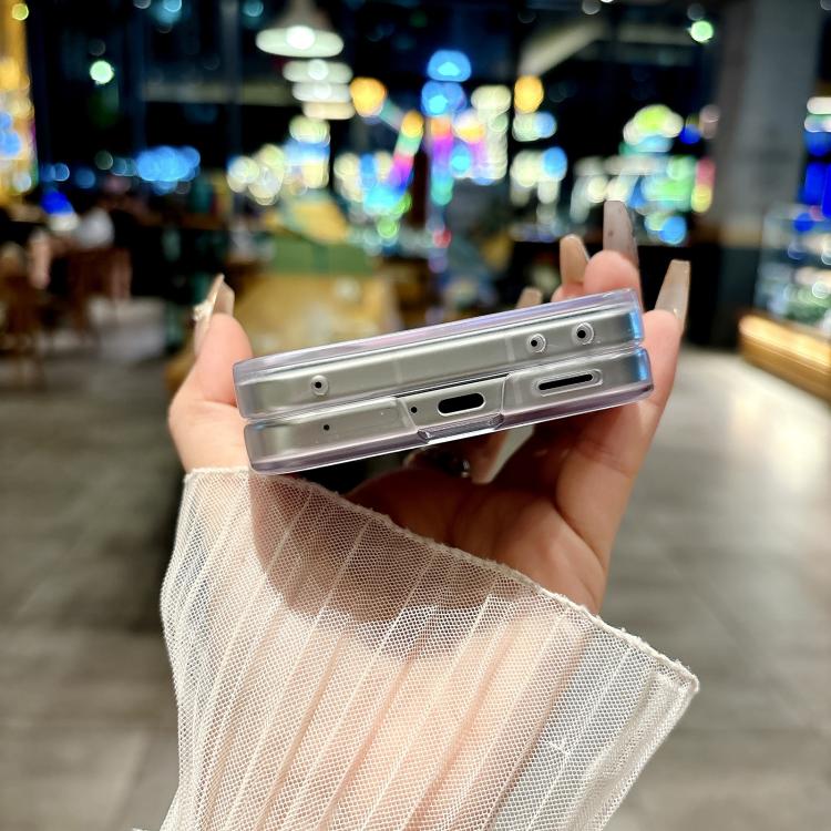 Transparent Frame Jelly PU + PC Phone Case with Ring Holder