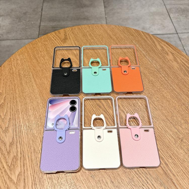 Transparent Frame Jelly PU + PC Phone Case with Ring Holder