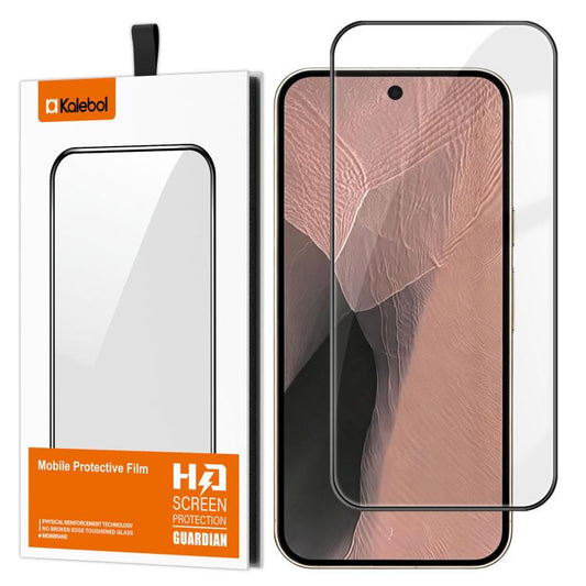 Kalebol High-Aluminum Screen-Printed Full-Coverage Anti-Fingerprint Black-Bordered HD Tempered Glass Film, For Google Pixel 11 Pro XL, For Google Pixel 11, For Google Pixel 11 Pro, For Google Pixel 10a, For Google Pixel 10 Pro XL, For Google Pixel 10 P...