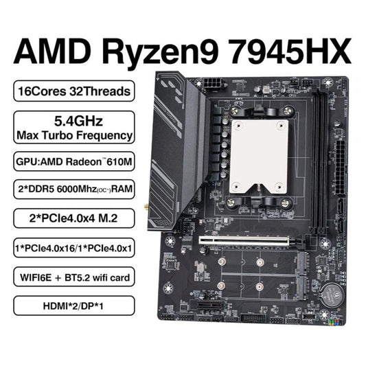 CPU AMD Desktop Computer Motherboard, Ryzen 9 7945HX, Ryzen 9 7845HX, Ryzen 7 7745HX