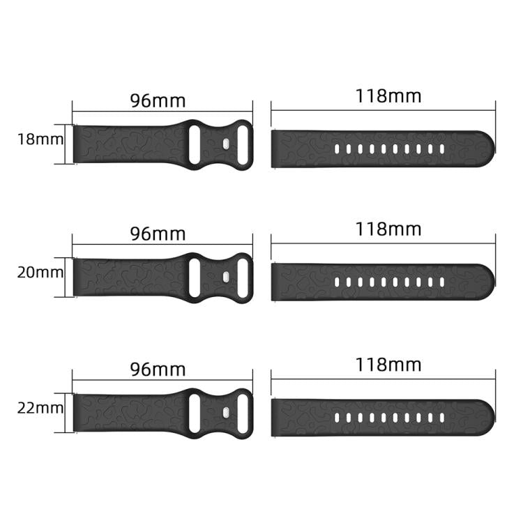 xDfind Leopard Print Silicone Watch Band