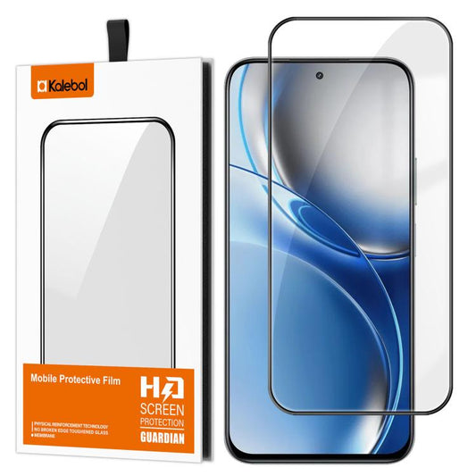 Kalebol High-Aluminum Screen-Printed Full-Coverage Anti-Fingerprint Black-Bordered HD Tempered Glass Film, For Realme P4R 5G, For Realme C100 5G, For Realme C100 4G, For Realme Narzo 100 Lite 5G, For Realme Neo8 5G, For Realme 16 5G, For Realme 16 Pro ...