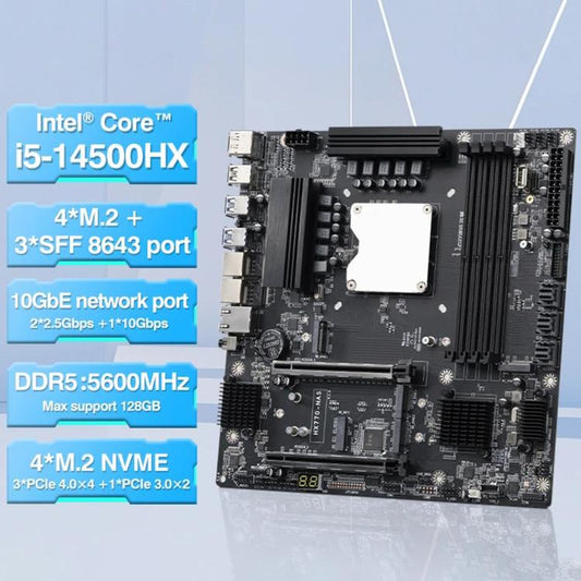 ERYING HX770 Chipset i5-14500HX Onboard CPU NAS Host Motherboard