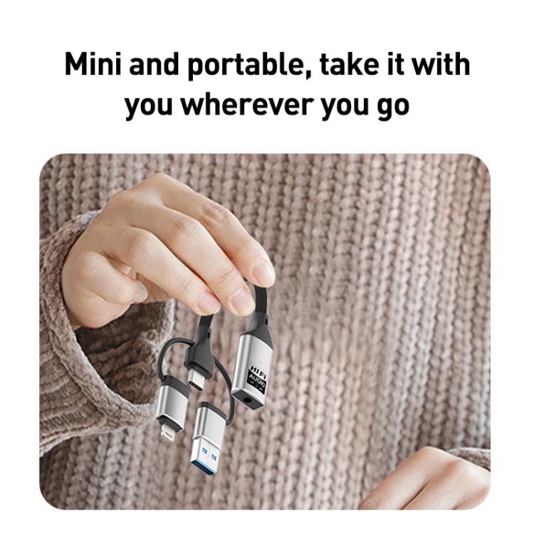 3 in 1 8 Pin, Type-C, USB to 3.5mm Multi-function External Sound Card