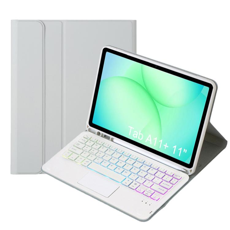 Candy Color Touch Backlight Bluetooth Keyboard Leather Tablet Case with Pen Holder