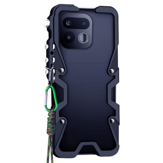 Trigger Design Hollow Metal Frame Phone Case with Lanyard, For Realme 16T 5G, For Realme Neo8 5G, For Realme 16 5G, For Realme 16 Pro+ 5G, For Realme 16 Pro 5G, For Realme GT 8 Pro, For Realme P4 Pro, For Realme P4, For Realme 15 Pro 5G, For Realme 15 ...