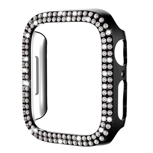 xDfind Double Row Diamond Hollow PC Watch Cover, Pour Apple Watch Series 6 / 5 / 4 / SE 44mm, Pour Apple Watch Series 6 / 5 / 4 / SE 40mm, Pour Apple Watch Series 11 46mm / 10 46mm, Pour Apple Watch Series 11 42mm / 10 42mm