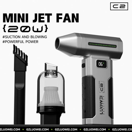 Mini ventilateur portable rechargeable ultra-puissant anti-poussière LUOWEI C2, LUOWEI C2