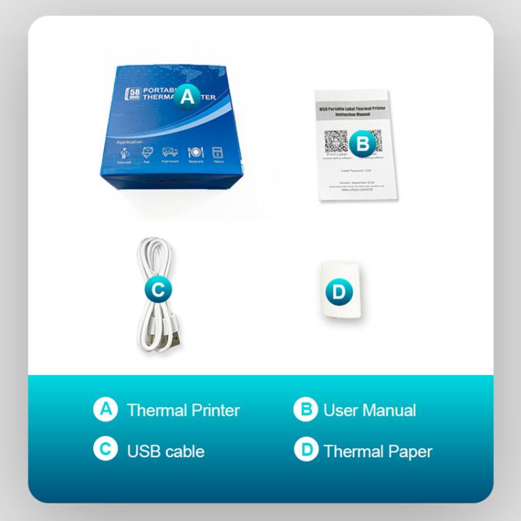 POS-5820 2 inch Portable Thermal Label Printer