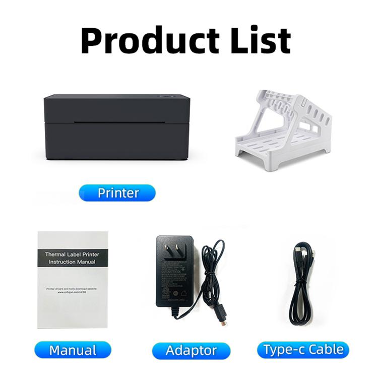 POS-9260 Thermal Label & Barcode Printer with Stand, AU Plug, EU Plug, US Plug, UK Plug