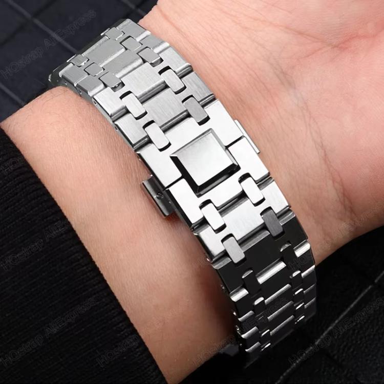 Butterfly Buckle Titanium Alloy Watch Band, 22mm