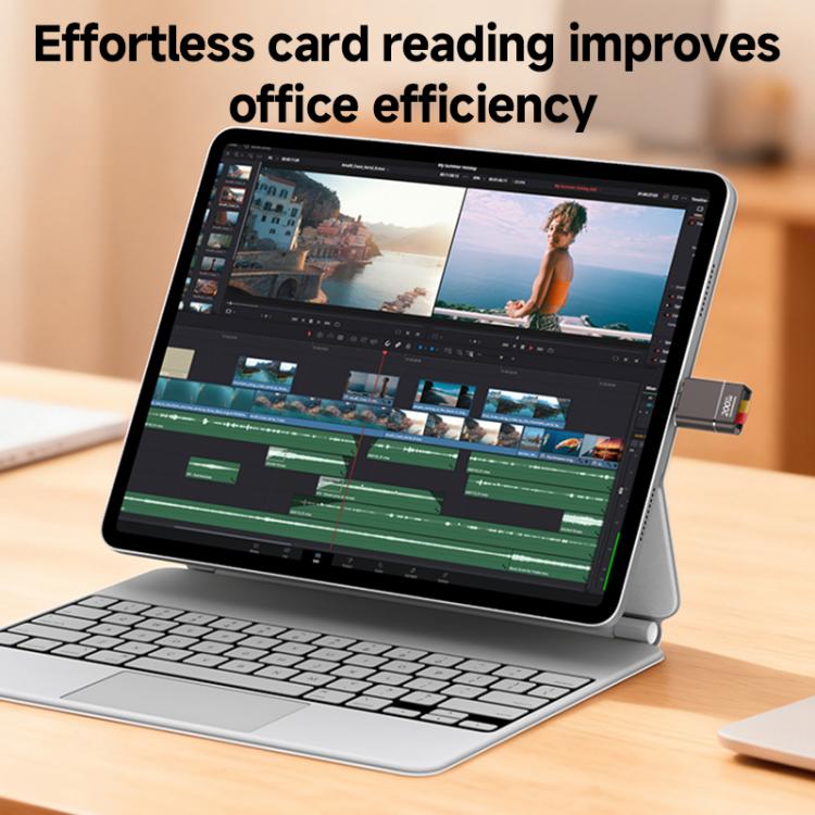 200MB Type-C to TF Overclocking High-speed Card Reader