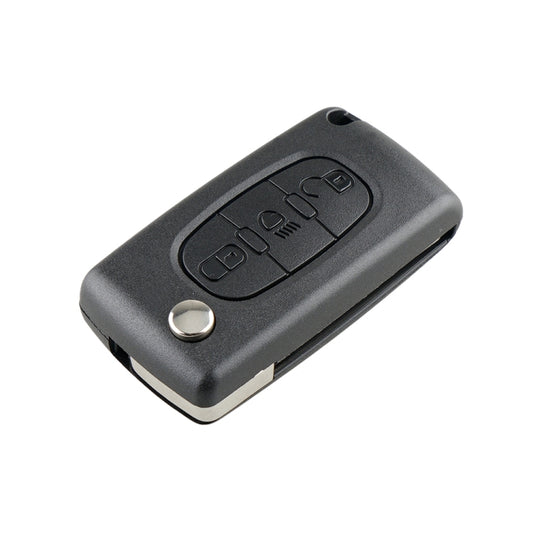 Car 3-button Folding Key Shell Remote Control Case for Peugeot / Citroen, For Peugeot
