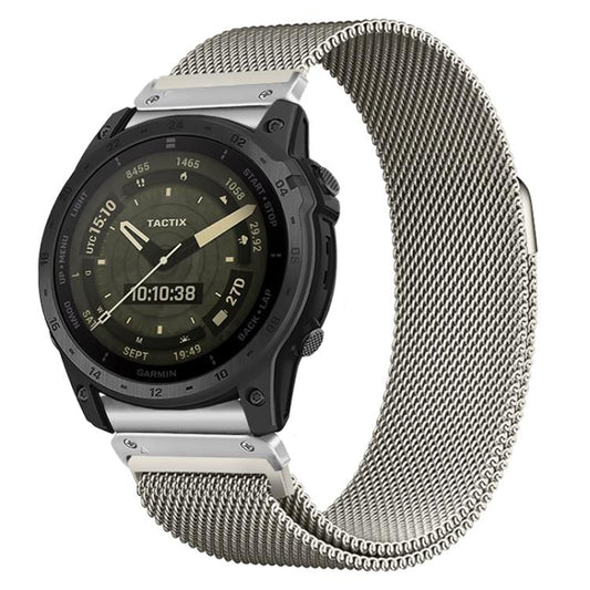 Separate Tactix Milanese Magnetic Stainless Steel Watch Band, For Garmin 26mm, For Garmin 22mm, For Garmin 20mm