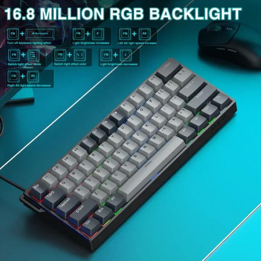 AULA WIN60HE Pro Edition 60 Keys RGB Wired Keyboard