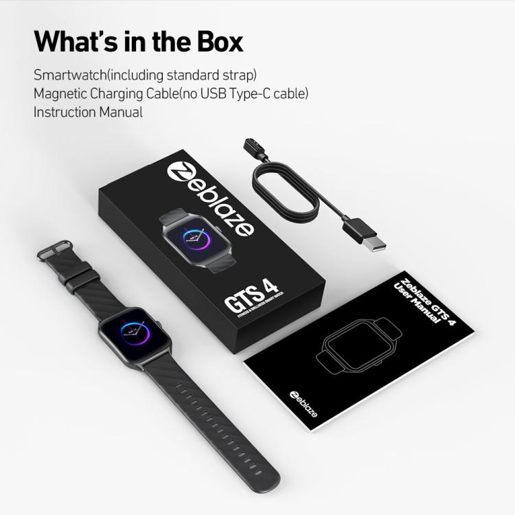 Zeblaze GTS 4 1.94 inch AMOLED Screen IP68 Waterproof Sports Fitness Smart Watch