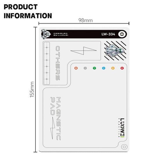 LUOWEI LW-334 Larger Size Double-Sided Magnetic Screw Storage Pad