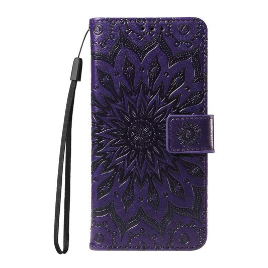 Embossed Sunflower Pattern Flip Leather Phone Case, For Google Pixel 10a