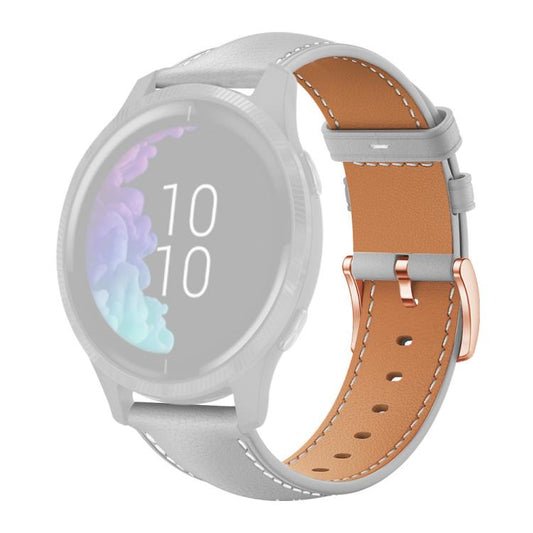 xDfind Flat Head Rose Gold Buckle Black Shark Fine Grain Vegan Leather Watch Band, 18mm, 20mm, 22mm