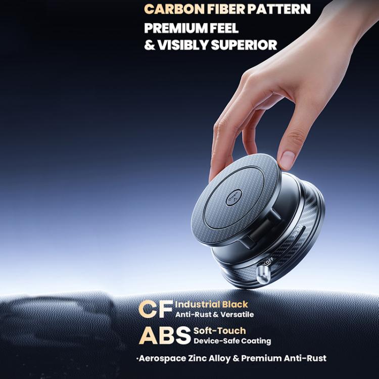 A15 Foldable Vacuum Magnetic Aromatherapy Car Phone Holder, A15 (Black), A15 (Orange)