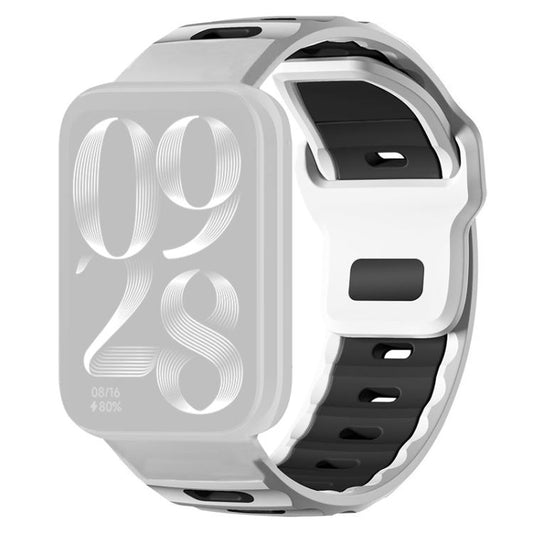 xDfind Bracelet de montre en silicone bicolore à tête plate, pour Xiaomi Band 10 Pro / 9 Pro / Redmi Watch 6, pour Redmi Watch 3 Active / Watch 3 Lite, pour Redmi Watch 3
