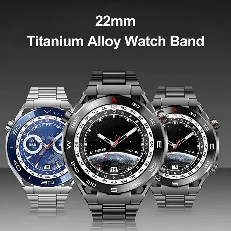 Folding Buckle Detachable Titanium Alloy Watch Band, 22mm