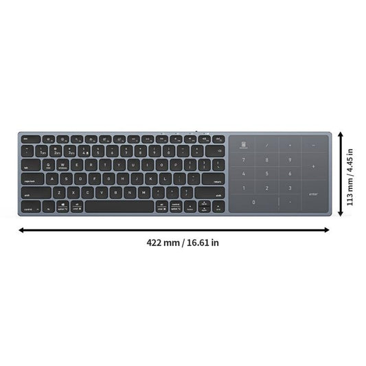 DUX DUCIS LK Pro Series Universelle Dual-Mode Wireless-Tastatur aus Aluminiumlegierung mit Touch-Digitalpanel, LK Pro Series