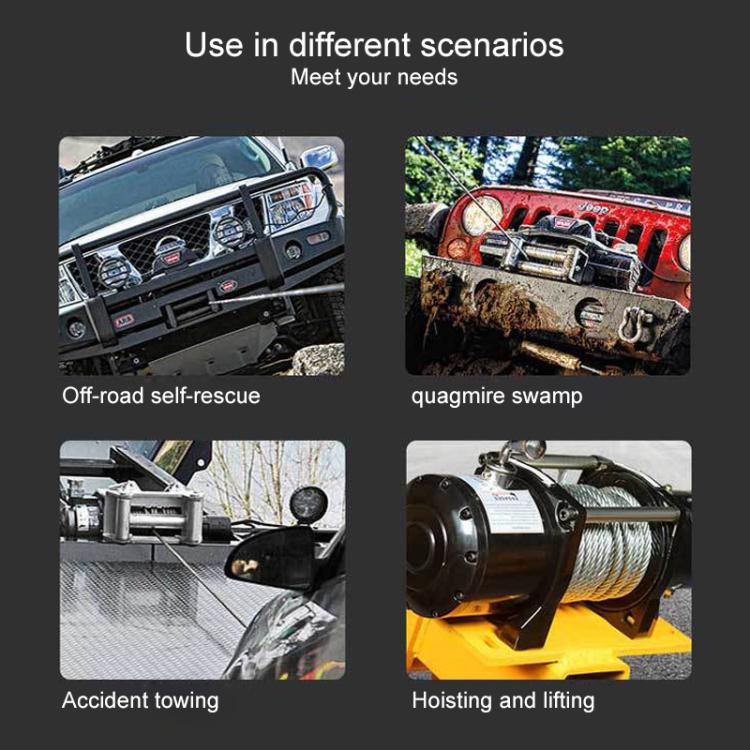 Manual Operation Wireless Remote Control Dual Use Car Electric Winch, 12V 3000 Lbs, 12V 3500 Lbs, 12V 4000 Lbs, 12V 4500 Lbs, 24V 3000 Lbs, 24V 3500 Lbs, 24V 4000 Lbs, 24V 4500 Lbs