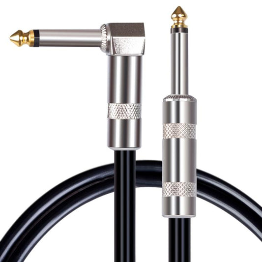 6.35mm Plug Straight to Elbow Electric Guitar Audio Cable, 3m, 5m, 10m