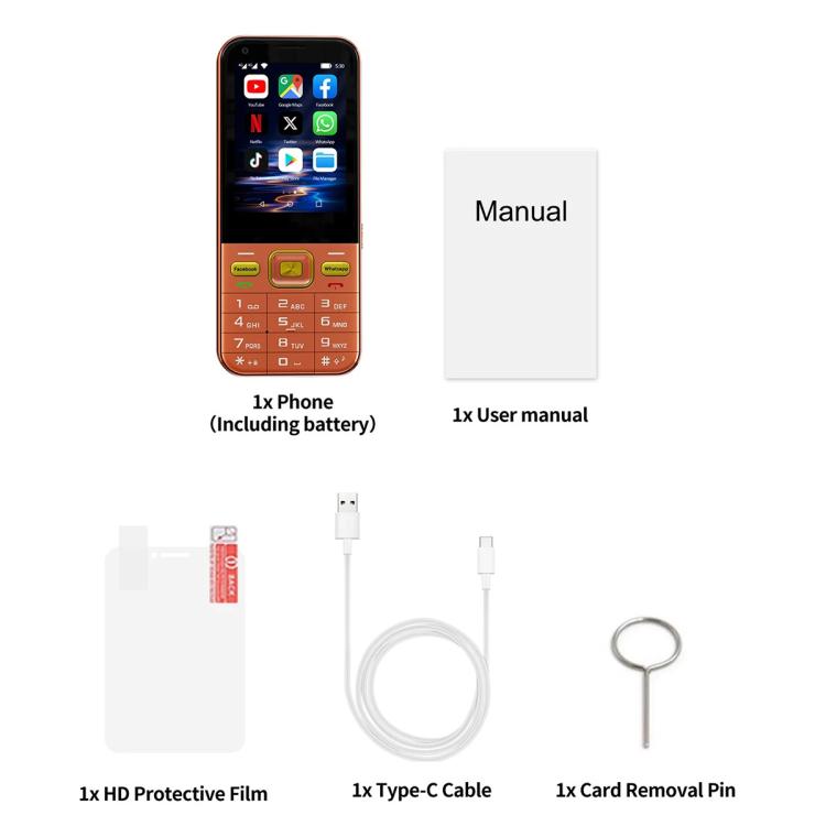 A001 / 16MP, 2GB+16GB, 2.8 inch Android 8.1 MTK6737 Quad Core, Network: 4G, Dual SIM, A001 / 16MP