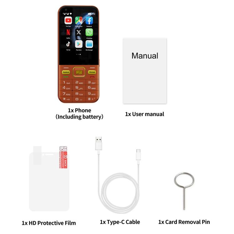 A001 / 25MP, 2GB+16GB, 2.8 inch Android 8.1 MTK6737 Quad Core, Network: 4G, Dual SIM, A001 / 25MP