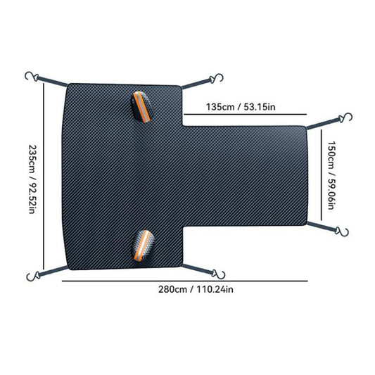 SUITU ST-3964 Universal Car Oxford Fabric Snowproof Sunshade Half Car Cover Protective Cover